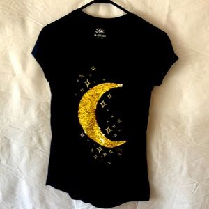 Justice black moon t shirt